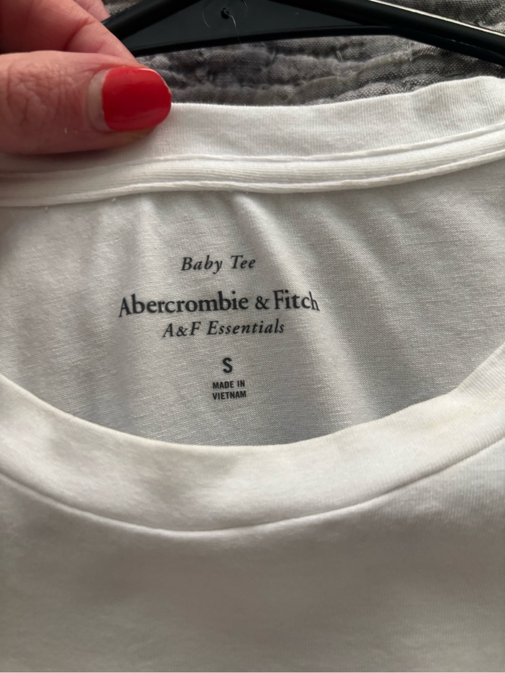 Abercrombie & Fitch White Baby Tee - A&F Essentials
